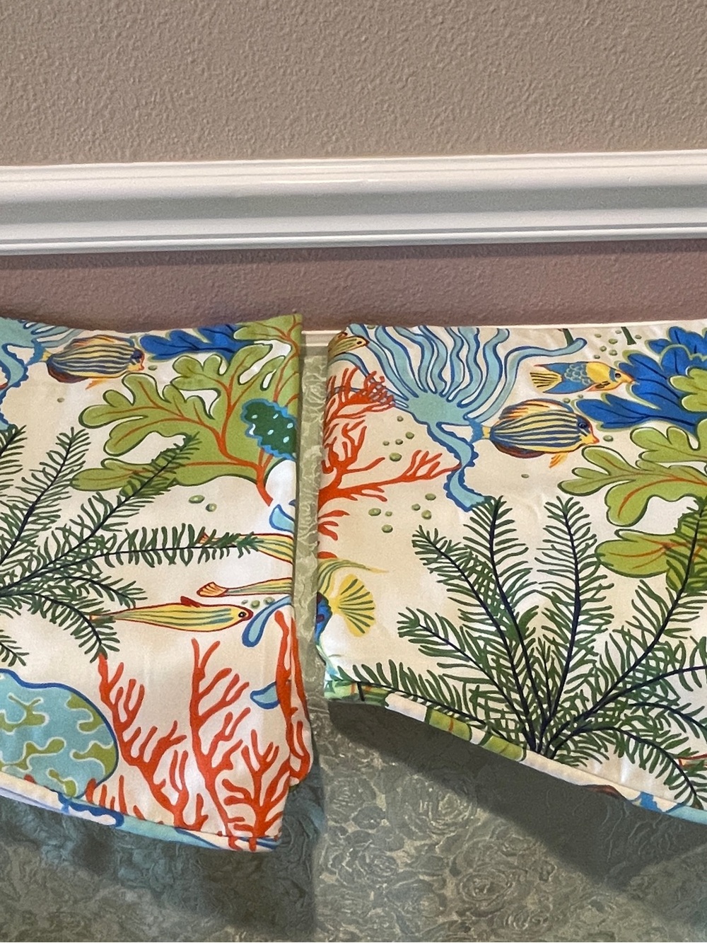 Coastal Coral Reef Decorative Valances (2)